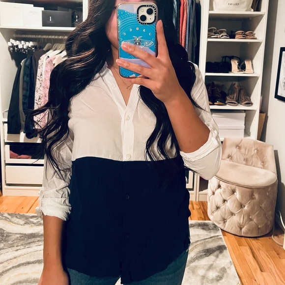 SPLENDID Color-block Button Down Shirt - Picture 4 of 4